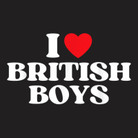 Funny I Love British Boys I Red Heart British Boys Britain T Shirt T-shirt | Artistshot