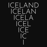 Iceland Inverted Triangle Word Art   Icelandic Souvenir Pullover Hoodi Crop Top | Artistshot