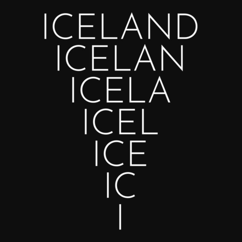 Iceland Inverted Triangle Word Art   Icelandic Souvenir Pullover Hoodi Crop Top by cm-arts | Artistshot