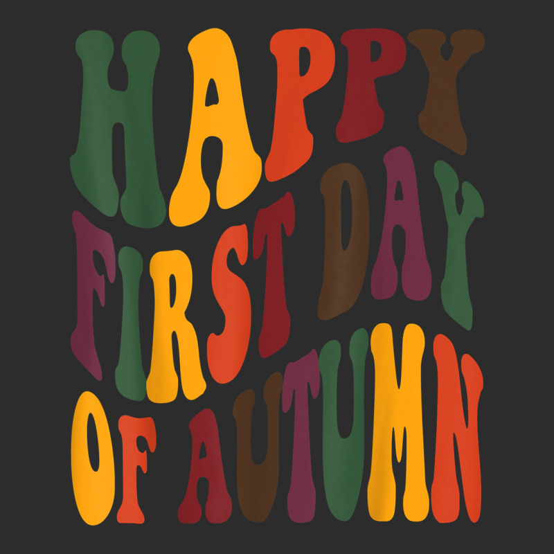 Groovy & Wavy Happy First Day Of Autumn,cute Autumn Colors T Shirt Exclusive T-shirt | Artistshot