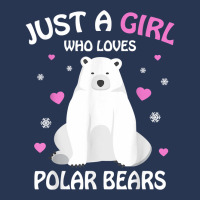 Just A Girl Who Loves Polar Bears Girls Polar Bear Gift Ladies Denim Jacket | Artistshot