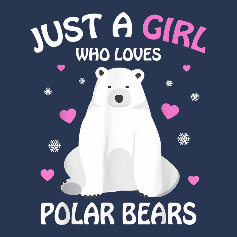 Just A Girl Who Loves Polar Bears Girls Polar Bear Gift Ladies Denim Jacket by LilaFrancine | Artistshot