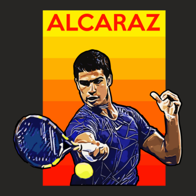 Carlos Alcaraz Tennis Champion Ladies Fitted T-Shirt by cm-arts | Artistshot