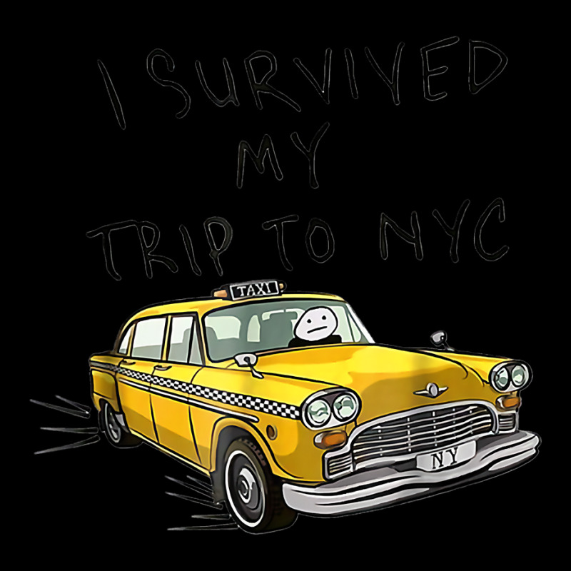 I Survived My Trip To Nyc New York City On Taxi Funny Cropped Hoodie by cm-arts | Artistshot