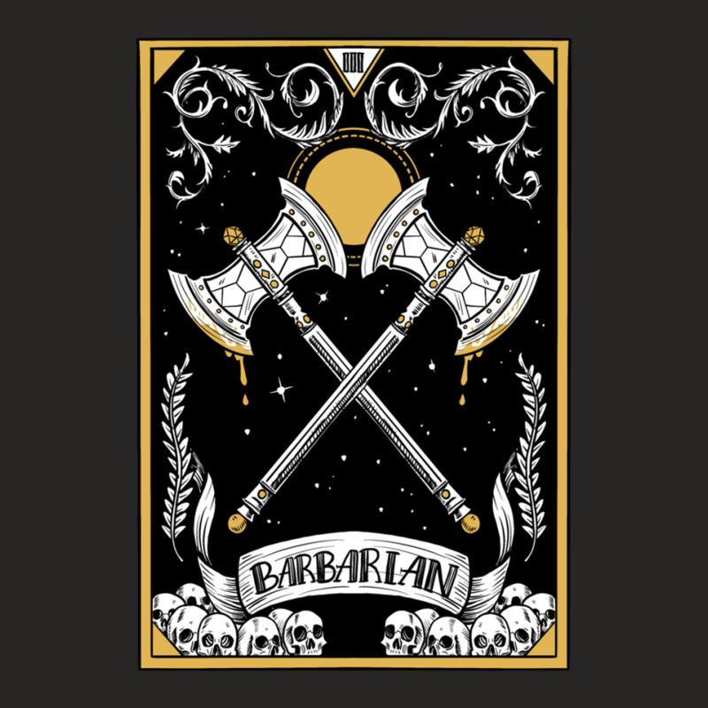 Dnd Barbarian Tarot Ladies Fitted T-Shirt by cm-arts | Artistshot