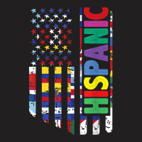 Usa And Latin American Countries Flag Hispanic Heritage T Shirt T-shirt | Artistshot