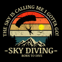 Skydiving Adventures Sky Is Calling Parachutes On Vintage Sunset Retro Adjustable Cap | Artistshot