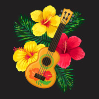 Hawaiian Ukulele Lute Guitar Hibiscus T-shirt | Artistshot