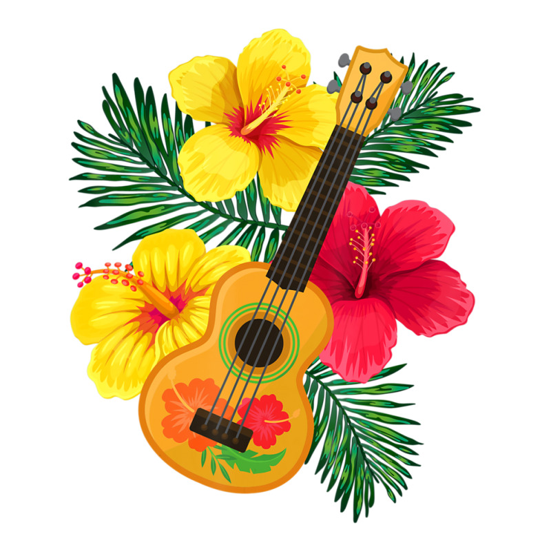 Hawaiian Ukulele Lute Guitar Hibiscus Sticker | Artistshot