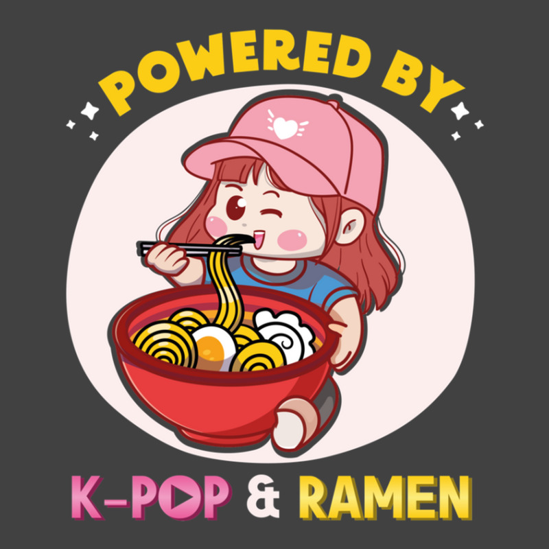 Powered By K Pop And Ramen Japanese Noodles Korean Kpop Novely Vintage T-Shirt by cm-arts | Artistshot