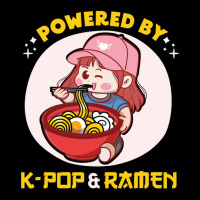 Powered By K Pop And Ramen Japanese Noodles Korean Kpop Novely Cropped Hoodie | Artistshot