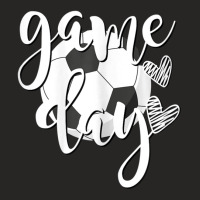 Game Day Soccer Ball With Hearts Soccer Mom Soccer Player Ladies Fitted T-shirt | Artistshot