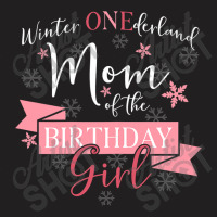 Womens Winter Onederland Mom Of The Birthday Girl T-shirt | Artistshot