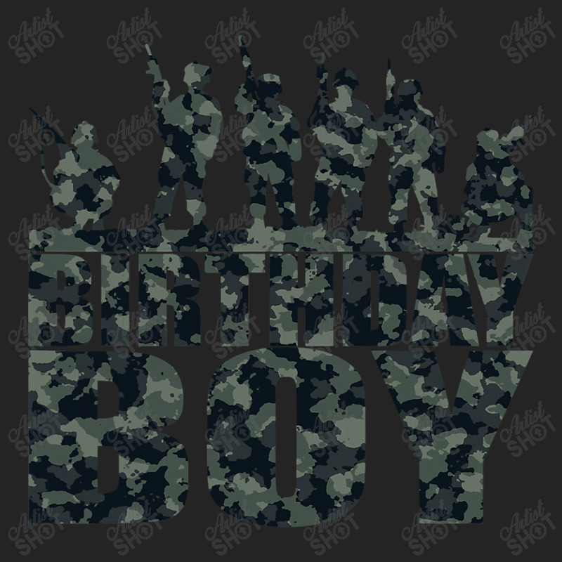 Birthday Boy Army Party Military Party Supplies Camo Green 3/4 Sleeve Shirt | Artistshot