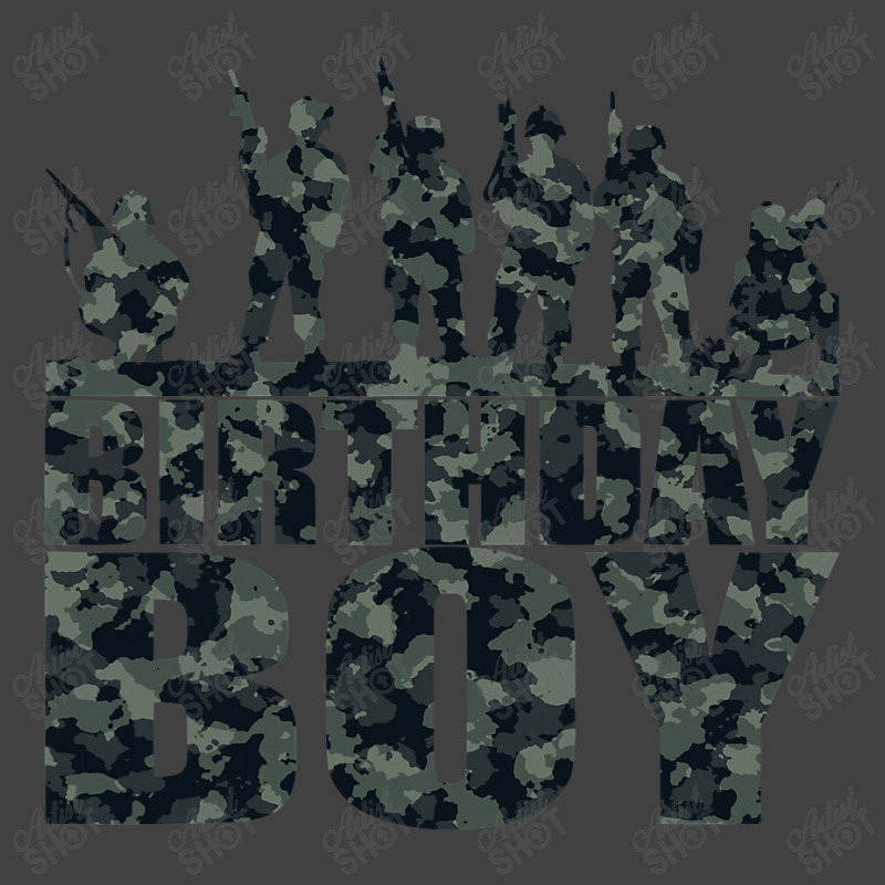 Birthday Boy Army Party Military Party Supplies Camo Green Vintage T-shirt | Artistshot