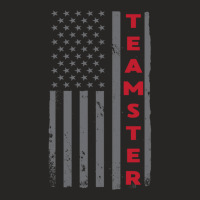 Teamster American Flag Patriotic Truck Driver Us Trucking Pullover Hoo Ladies Fitted T-shirt | Artistshot