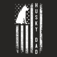 Mens Husky Lover Siberian Husky Dad American Flag Dog Lover Ladies Fitted T-shirt | Artistshot