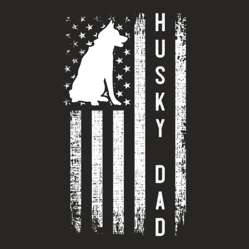 Mens Husky Lover Siberian Husky Dad American Flag Dog Lover Ladies Fitted T-Shirt by Konlasa6638 | Artistshot