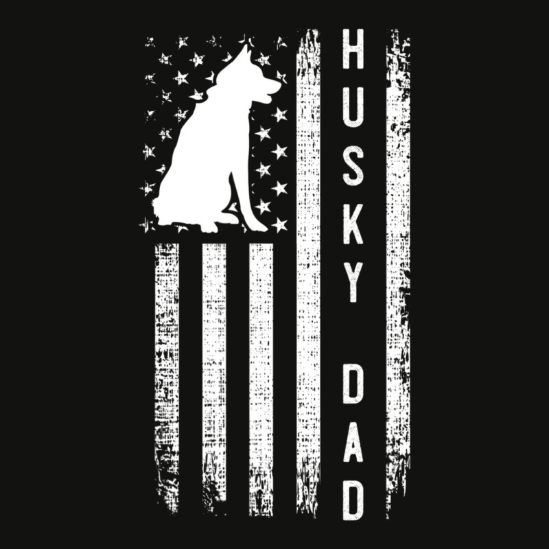 Mens Husky Lover Siberian Husky Dad American Flag Dog Lover Scorecard Crop Tee by Konlasa6638 | Artistshot