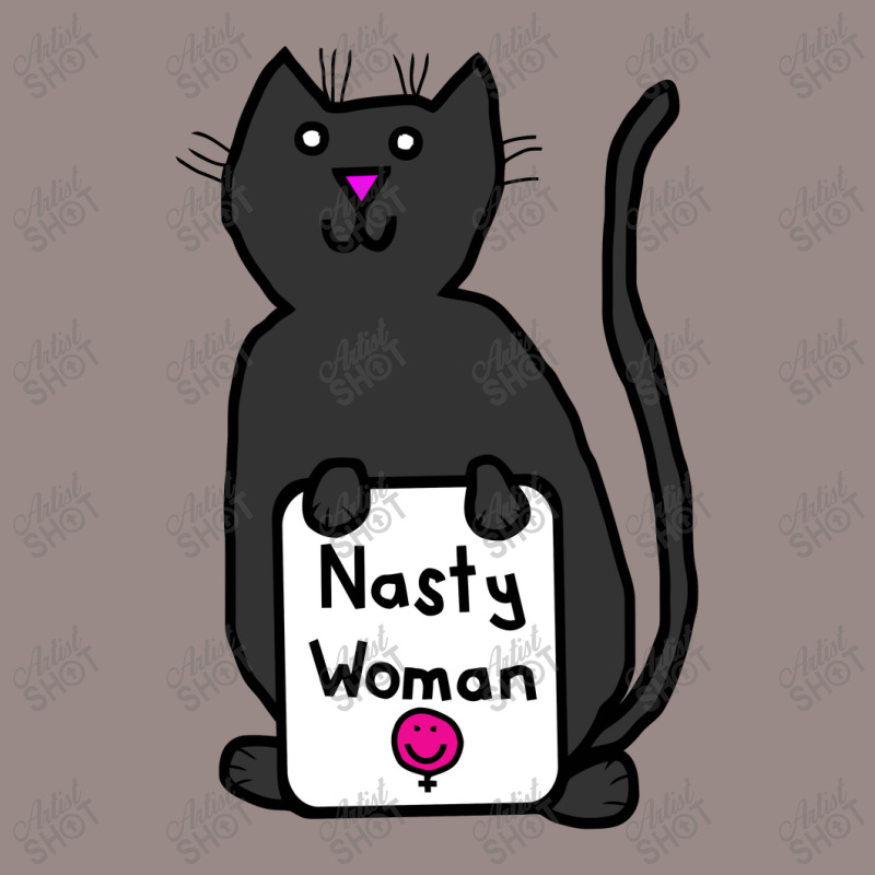 Cute Cat With Nasty Woman Sign  Kamala Vintage T-shirt | Artistshot