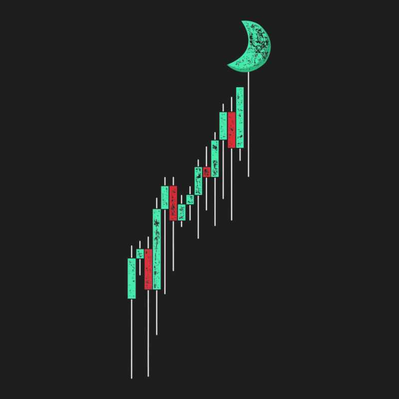 Crypto Trading Hodl Vintage Stock Chart To The Moon Classic T-shirt by cm-arts | Artistshot