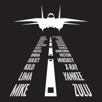 Flying F14 Tomcat Pilot Landing Phonetic Alphabet Runway T-shirt | Artistshot