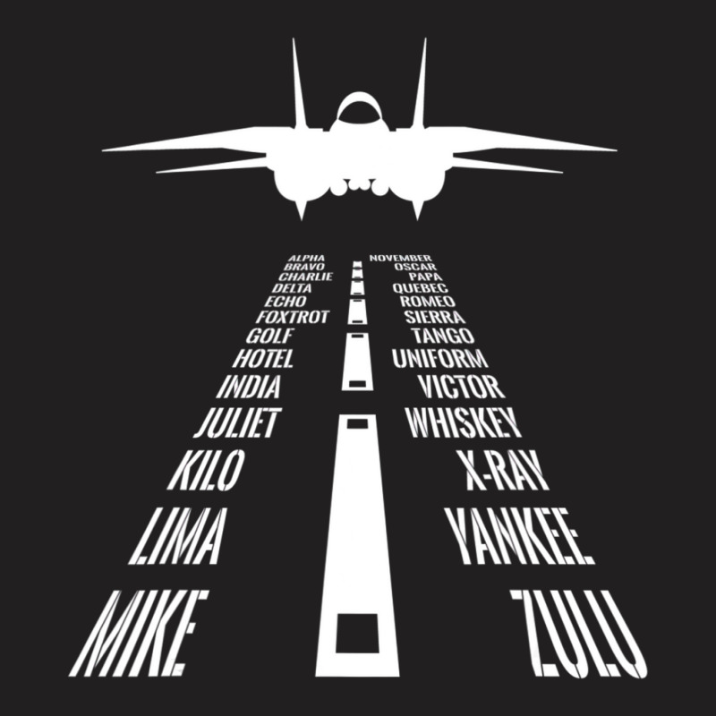 Flying F14 Tomcat Pilot Landing Phonetic Alphabet Runway T-shirt | Artistshot