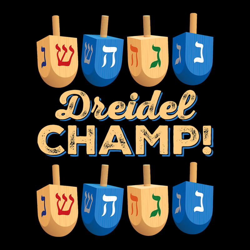 Funny Jewish Tshirt Dreidel Champ Cute Hanukkah Gift Men's Long Sleeve Pajama Set | Artistshot