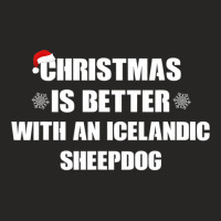 Christmas Is Better With A Icelandic Sheepdog Dog Ladies Fitted T-shirt | Artistshot