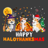 Corgi Dog Halloween Merry Christmas Happy Hallothanksmas Men's Polo Shirt | Artistshot