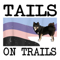 Finnish Lapphund Tails On Trails Funny Dog Hiking T Shirt 3/4 Sleeve Shirt | Artistshot