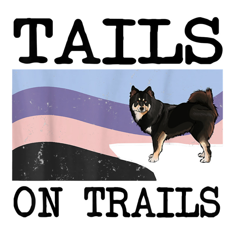 Finnish Lapphund Tails On Trails Funny Dog Hiking T Shirt Zipper Hoodie by puetzee | Artistshot