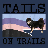 Finnish Lapphund Tails On Trails Funny Dog Hiking T Shirt Men Denim Jacket | Artistshot