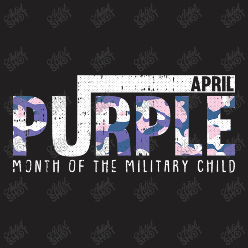 Purple Camo Month Of The Military Child Army Soldier Kids T-shirt | Artistshot