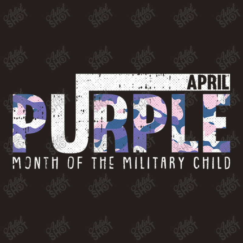 Purple Camo Month Of The Military Child Army Soldier Kids Tank Top | Artistshot