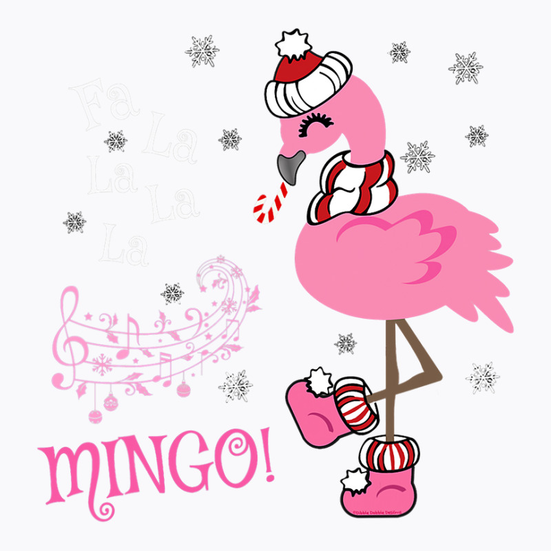 Cute Fa La La Mingo Candy Cane Christmas Flamingo T-shirt | Artistshot