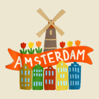 Amsterdam Windmill Tulips Houses Holland Netherlands T Shirt Cropped Hoodie | Artistshot