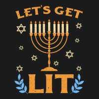 Hanukkah Lets Get Lit Menorah Funny Hebrew Jewish Holiday Hoodie & Jogger Set | Artistshot