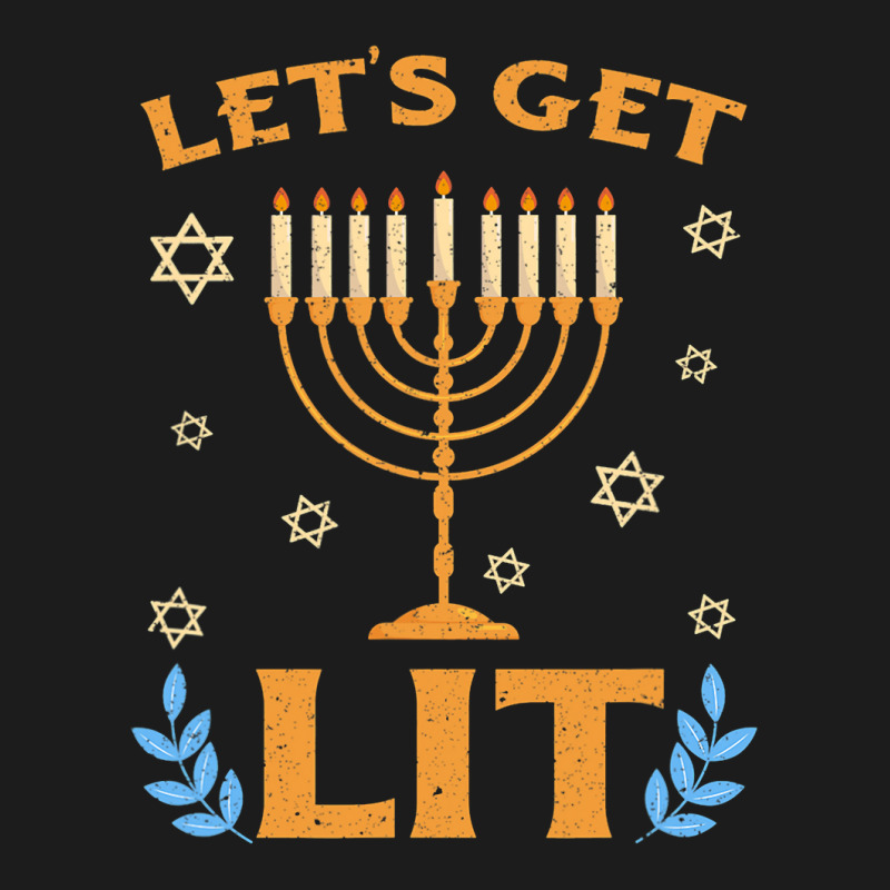 Hanukkah Lets Get Lit Menorah Funny Hebrew Jewish Holiday Hoodie & Jogger Set | Artistshot