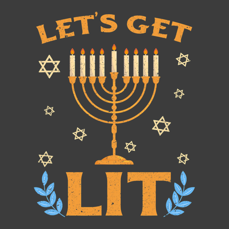 Hanukkah Lets Get Lit Menorah Funny Hebrew Jewish Holiday Men's Polo Shirt | Artistshot