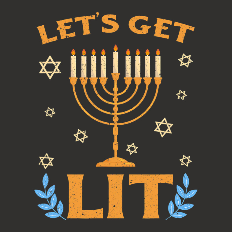 Hanukkah Lets Get Lit Menorah Funny Hebrew Jewish Holiday Champion Hoodie | Artistshot