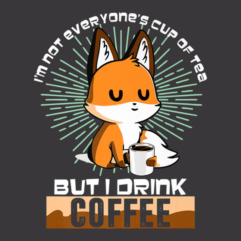 Cute Fox Drinking Coffee, Funny Fox Animal Lover, Furry Premium T Shir Ladies Curvy T-Shirt by cm-arts | Artistshot