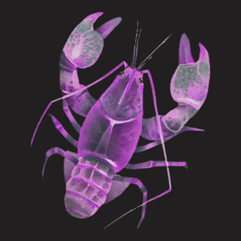 Aqua Purple Colored Lobster T-shirt | Artistshot