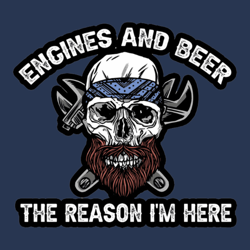 Engines And Beer The Reason I'm Here Funny Mechanic Ladies Denim Jacket by cm-arts | Artistshot