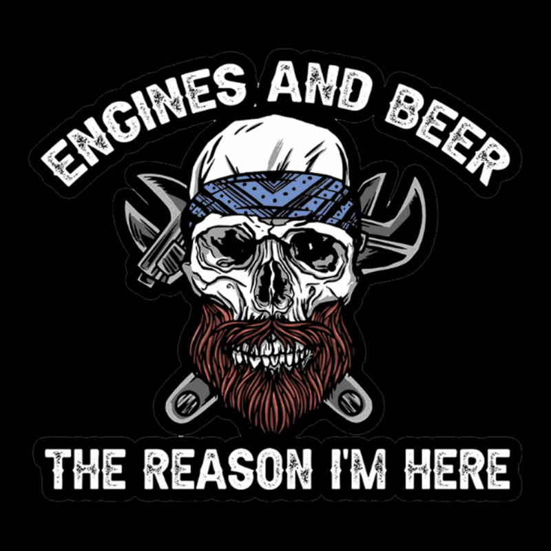 Engines And Beer The Reason I'm Here Funny Mechanic Cropped Sweater by cm-arts | Artistshot