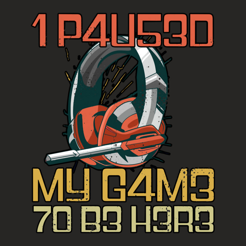 I Paused My Game To Be Here Gamer Headset Leet Ladies Fitted T-Shirt by KEITHSHAPIRO | Artistshot