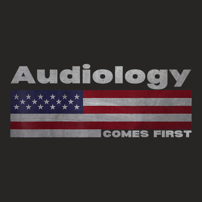 Audiology Audiologist Patriotic American Flag Job Title T Shirt Ladies Fitted T-Shirt by cm-arts | Artistshot