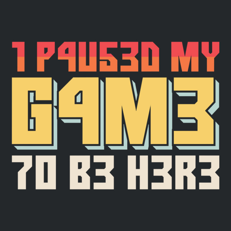 I Paused My Game To Be Here Retro Gamer Gift Crewneck Sweatshirt | Artistshot