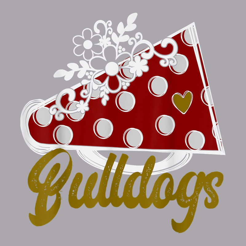 Cheer Bulldog Shirt, Maroon Megaphone Heart Flower Accent T Shirt Youth 3/4 Sleeve by cm-arts | Artistshot