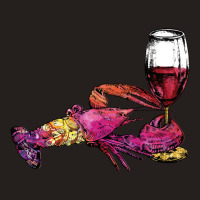 Crustaceancore Lobster With Wine Glass Tank Top | Artistshot